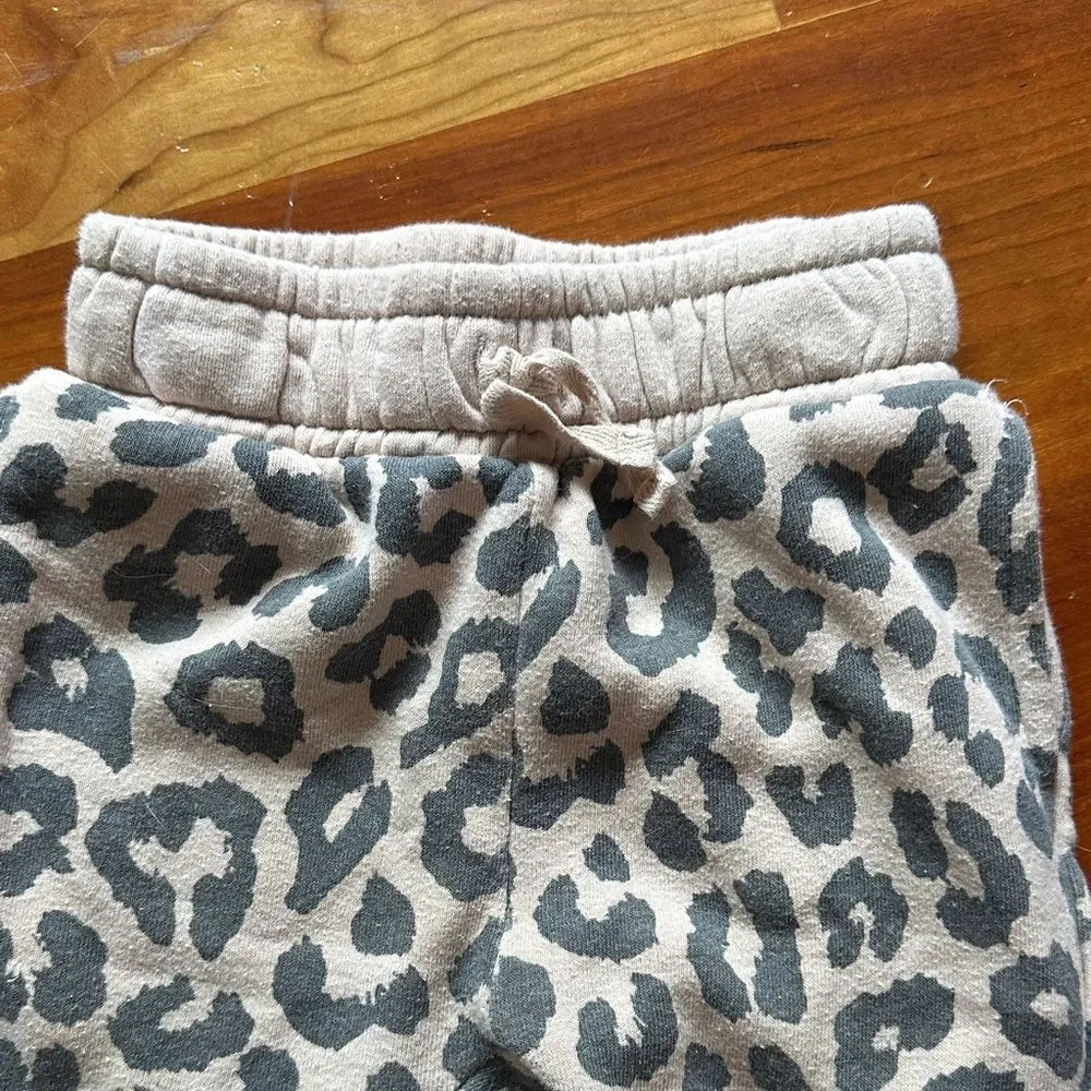 Greyson mini Kids Leopard Print Matching Set - Gray and Cream